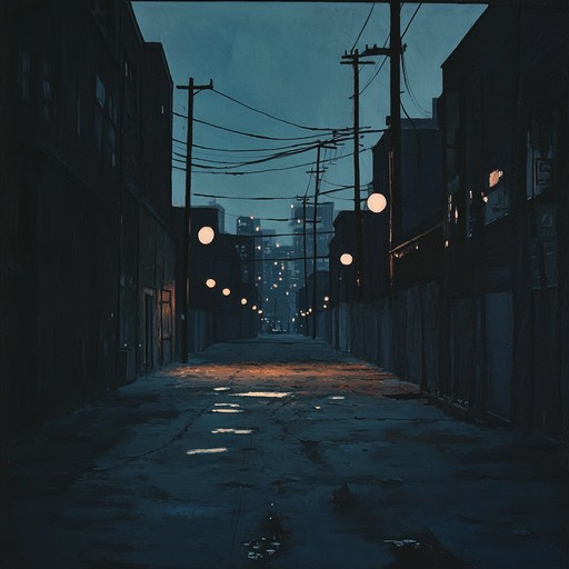 A soft ambient electronic composition featuring synthesizers that convey the sadness and introspection of walking alone through empty urban landscapes at night