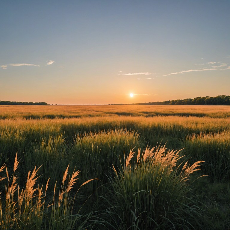 As twilight paints the prairie in shades of orange and purple, the harmonious blend of acoustic and steel guitars captures the expansive calmness of the countryside. This piece is perfect for reflecting on days past or dreaming of gentle tomorrows.