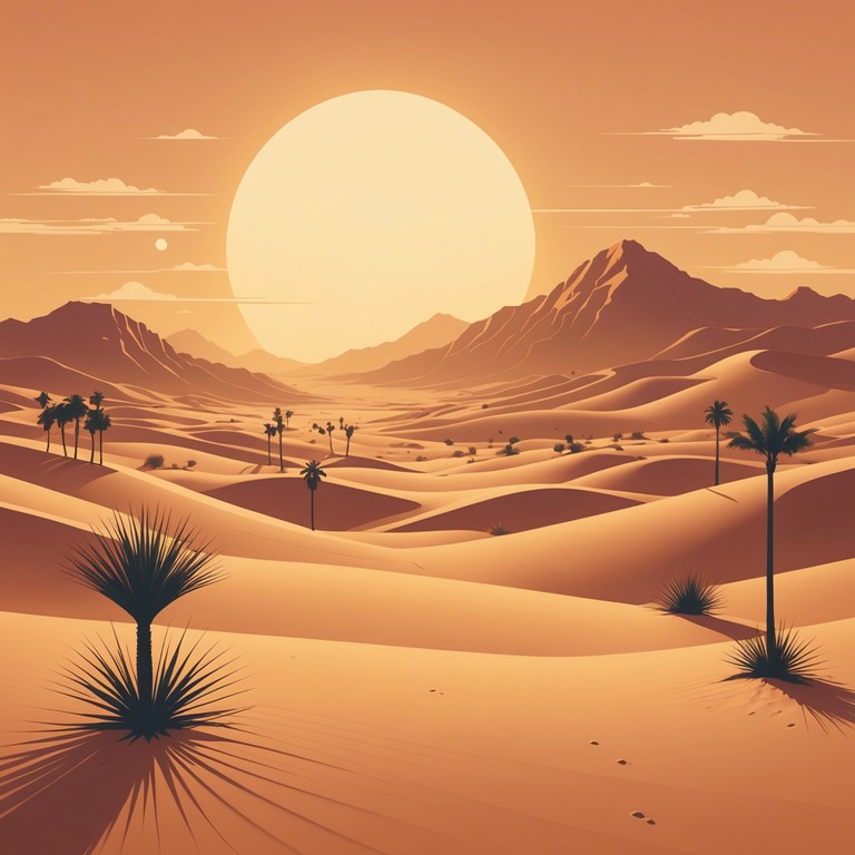 This instrumental track captures the essence of a tranquil middle eastern sunrise, using traditional instruments to paint a vivid auditory landscape of warmth and awakening. The music rises gently like the sun, offering a soothing, optimistic tune that encapsulates the start of a new day in an enchanting desert oasis.