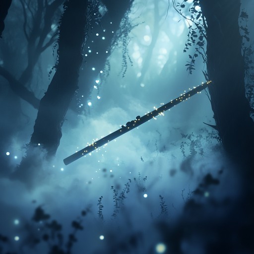 A thrilling instrumental nursery rhyme depicting a child's adventurous sprint through a mystical woodland filled with wonders and subtle dangers, guided by whimsical melodies.
