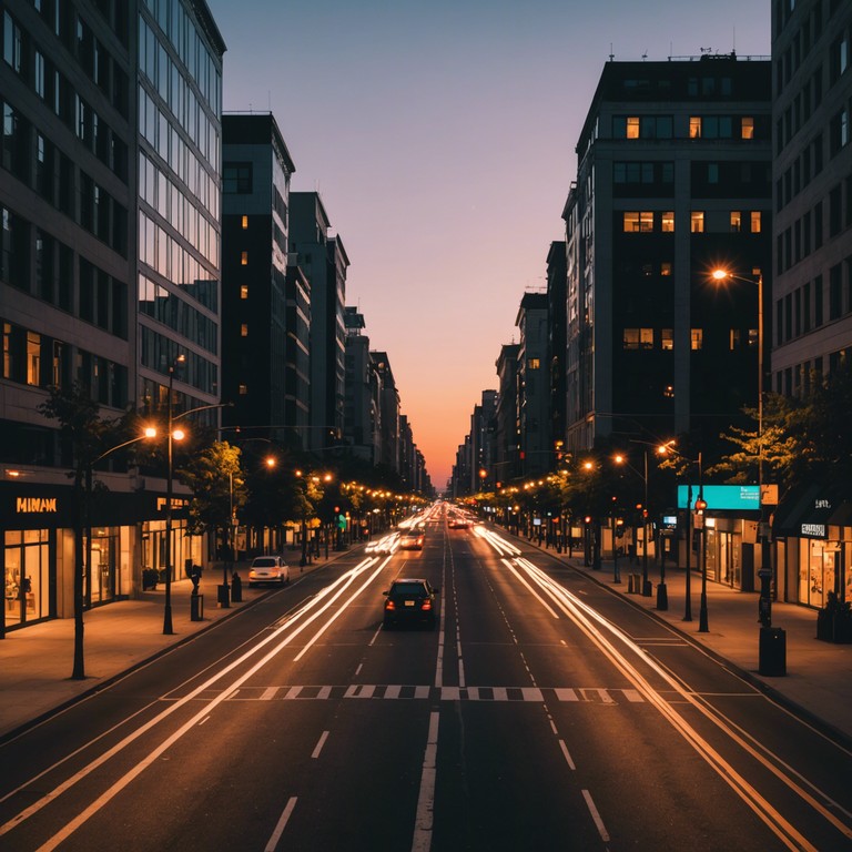 Imagine a bustling cityscape as the sun sets, painting the sky in hues of orange and pink. The sound captures the essence of movement and the vibrant life of the city at dusk. The track blends smooth jazz elements with the depth and emotion of soul music, featuring a prominent saxophone that weaves through the melody like a voice in conversation. This composition aims to transport listeners to a lively urban setting, feeling both the nostalgia of a day ending and the excitement of a night beginning.