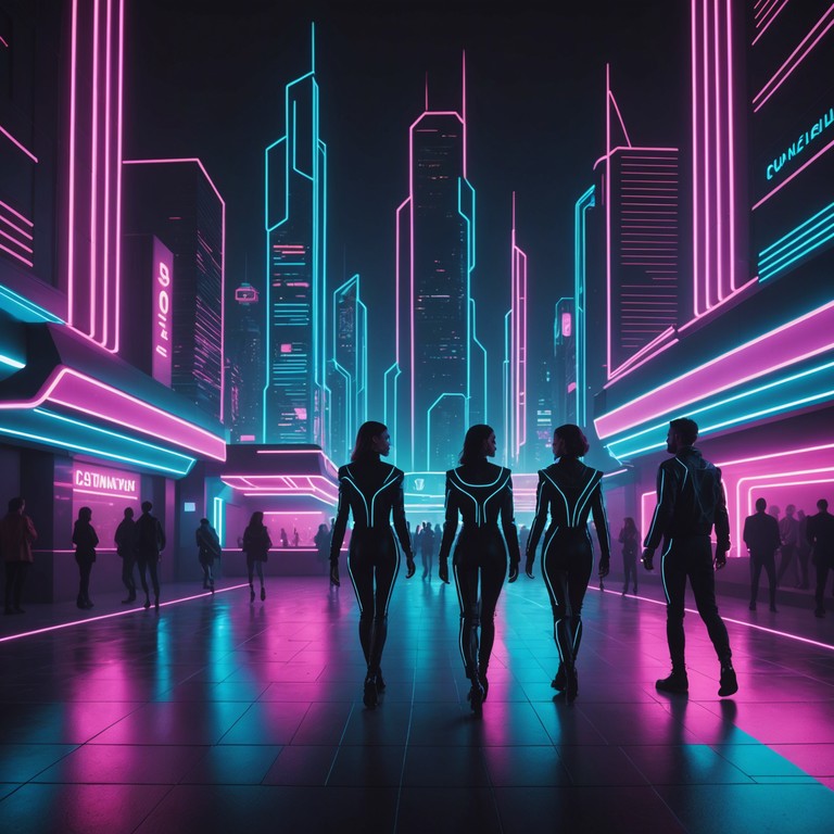 This track merges the rhythmic foundation and upbeat melodies of classic new jack swing with futuristic synths and electronic elements, creating a bridge between past and future sounds. The digital pulses complement synthesized bass lines to form a vibrant, dynamic dance floor hit that feels both nostalgic and ahead of its time.
