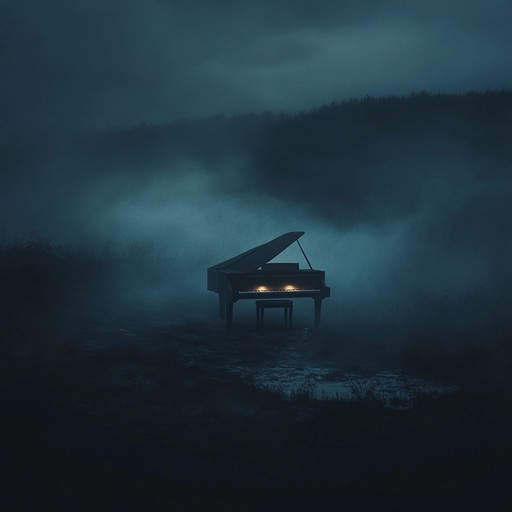 A captivating instrumental piece that explores the depths of melancholy, where soft piano notes weave through a tapestry of brooding ambiance, evoking the feelings of twilight descending into darkness. This piece intricately balances between a solemn yet lyrical expression, touching the chords of sadness and introspection.