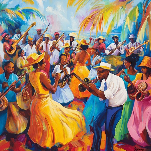 This composition combines empowering rhythms and joyful melodies rooted in afro cuban tradition. Modern harmonies mixed with traditional percussions create a celebratory atmosphere that evokes feelings of liberation and joy.