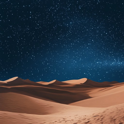 An instrumental piece featuring the gentle tones of the middle eastern oud, blending tranquil melodies with ambient desert sounds to evoke the serenity of starlit dunes and quiet night breezes.