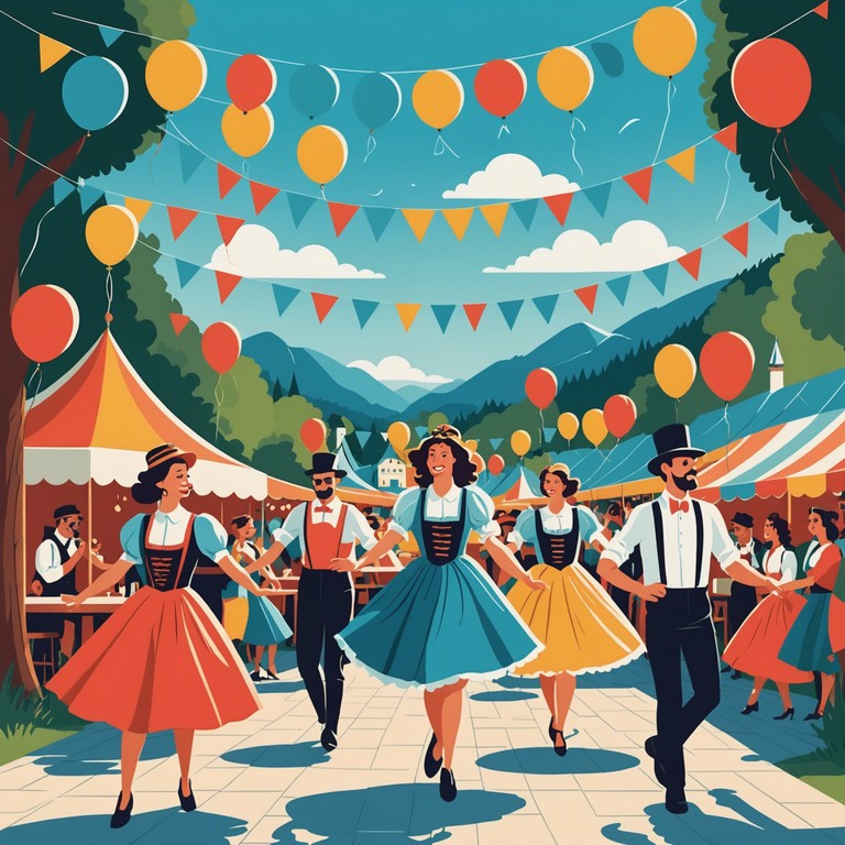 Dive into a fusion of traditional german schlager rhythms infused with exotic elements, blending nostalgia with contemporary sounds for a captivating auditory experience. Expect an upbeat, melodious track that whisks the listener to festive bavarian nights, made lively with modern synth blends rendering it alluring to global ears.