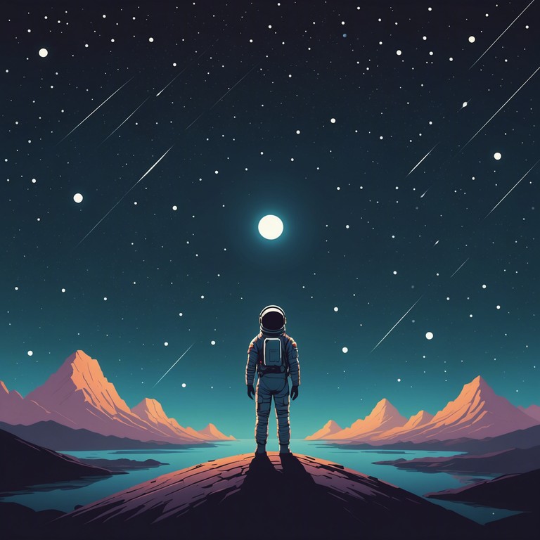 This track paints an audial picture of a journey through the limitless expanse of the cosmos, blending serene ambiances with subtle melodic elements to simulate the feeling of exploring interstellar space.