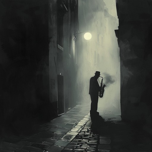 This haunting jazz track evokes images of ghostly apparitions and midnight memories. The saxophone leads the composition, weaving through dark ambient textures and noir jazz influences. The piece features dissonant chords and minor scales, creating an unsettling atmosphere that shifts dynamically, leaving listeners both mesmerized and uneasy.