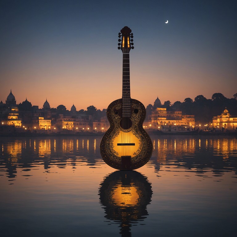 Echoes of the ganges captures the dual spirit of banaras, where the calm flow of the ganga meets the fervor of city life. This track uses the sitar’s melodious riffs against a backdrop of robust rhythms to depict the contrasting yet harmonious life along the riverside.