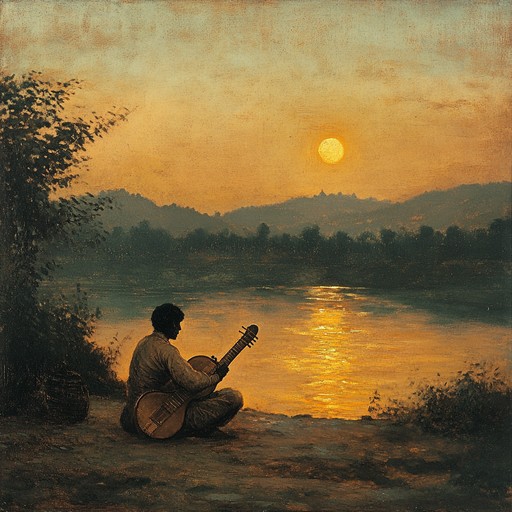 An instrumental fusion of indian raga and rock elements, reflecting the bittersweet emotions felt during twilight, combining sitar melodies with rock rhythms to evoke nostalgia and introspection.