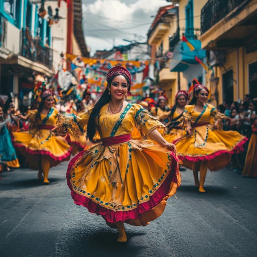 Feel the dynamic pulse of a spirited rumba with engaging guitar and dynamic percussion, bringing the celebration to life. The sound captures the lively heartbeat of latin dance, making it impossible not to move along with the rhythm