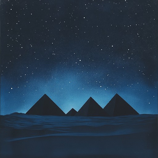 In this track, the essence of ancient egypt is reimagined for the modern listener. Enigmatic and captivating, the composition combines traditional melodies with the serene mystique of the desert at night. A journey through time, echoing the grandeur and mystery of the pyramids, guided by the sacred rituals of the pharaohs.