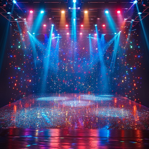 Experience energetic melodies and glamorous vibes, driven by intense guitar riffs and sparkling synths, reminiscent of the golden age of glam rock. This instrumental piece will transport you to a dazzling, star studded dance floor, pulsating with vibrant energy and flamboyant flair.