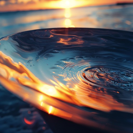 Feel the serenity of a private beach at dusk, where gentle steelpan notes blend with the sound of waves, creating an intimate and nostalgic feel.