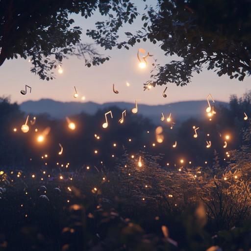 An instrumental composition that merges gentle harp strings with ambient jazz elements, enveloping the listener in a peaceful twilight atmosphere.