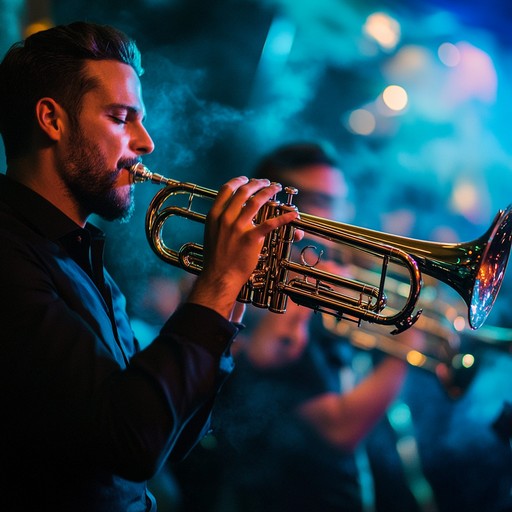 This composition features a vibrant brass ensemble delivering energetic, syncopated swing melodies. Ideal for any grand festivity as it fills the atmosphere with joy and liveliness, making people dance and celebrate with enthusiasm.