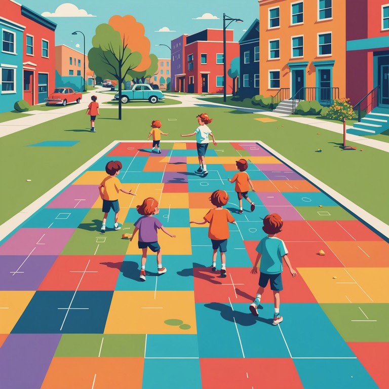 This alternative version continues to evoke the joy and innocence of childhood with a more pronounced use of rhythmic elements, creating a lively sound that could be heard echoing in happy children’s shows or family movies.