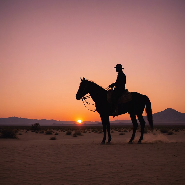 This track encapsulates the spirit of a thrilling ride across a vast desert as the sun sets, blending rock elements with orchestral grandeur to create a sound that's both expansive and emotionally stirring. The music conveys the freedom of the open road and the awe of nature's vastness, perfect for a reflective yet adventurous listening experience.