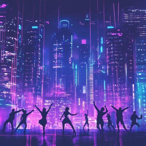 An instrumental track that fuses chill vibes with exciting jack swing rhythms, creating a smooth and energetic atmosphere reminiscent of city nights under neon lights.