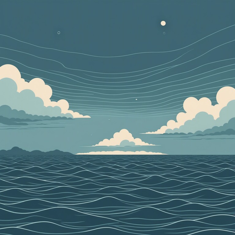 The alternative composition explores the natural drama between the calm depths and the chaotic surface during a storm, primarily focusing on the contrast and interplay between quieter segments and explosive orchestral bursts, revealing the quiet strength of steady musical currents beneath the surface.