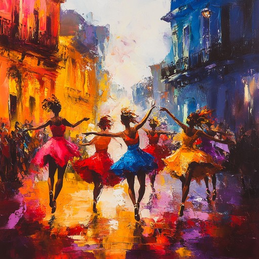 A high energy instrumental mambo piece featuring aggressive percussion and bold brass melodies evoking the intense atmosphere of a heated dance battle in havana's vibrant night scene