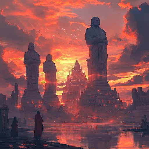 An epic symphonic journey capturing the grandeur and tumult of an ancient empire's rise, blending powerful brass, sweeping strings, and thunderous percussion to evoke a sense of awe and adventure
