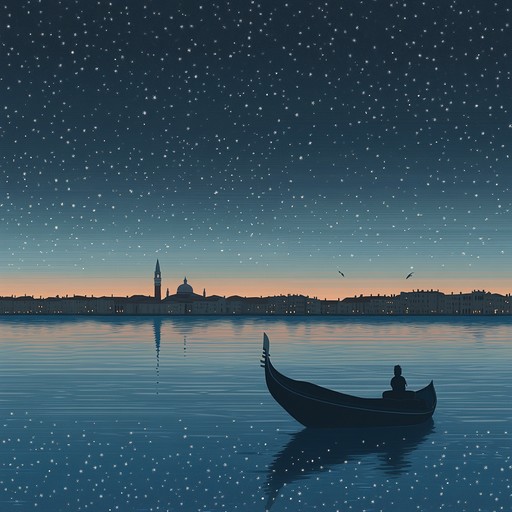 The composition reflects a deeper exploration into the intimate moments of a venetian evening. As stars begin to scatter across the soft twilight sky, each note from the accordion plays into the tranquility and timeless allure of the night.