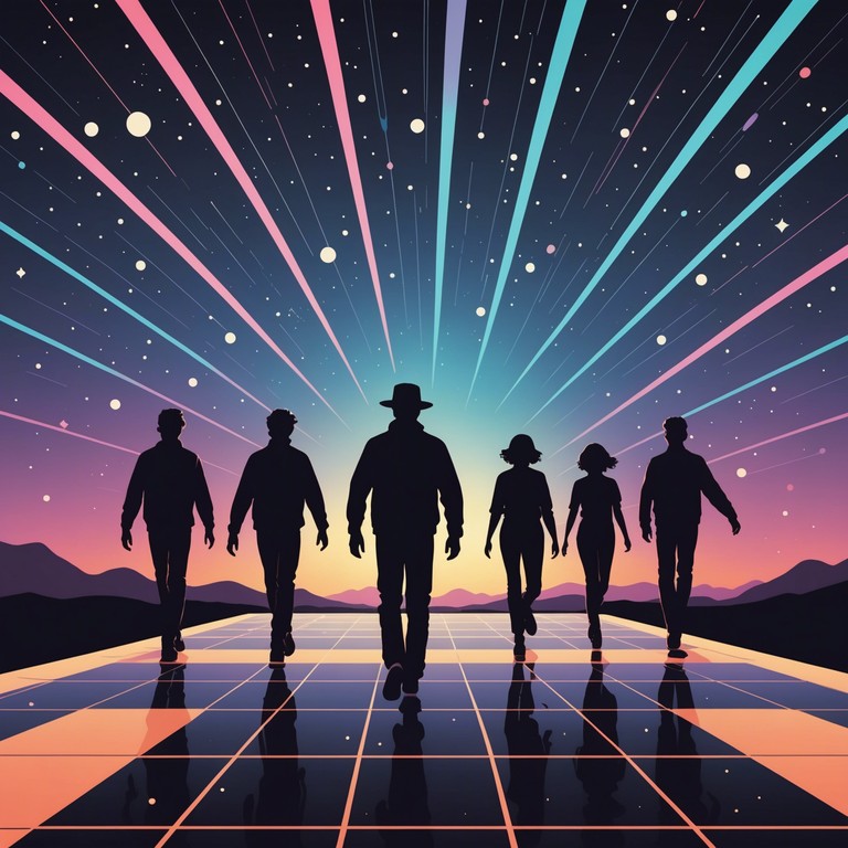 Imagine a journey through the stars as every beat and synth wave syncs with the glimmer of distant galaxies, compelling the body to move in rhythm with the universe.