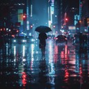 reflective city night stroll with tender synth melodies