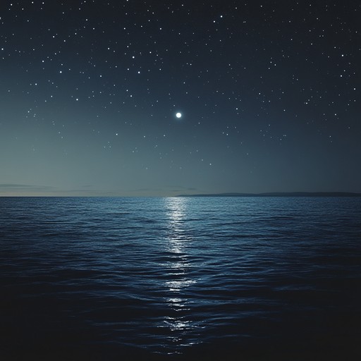 An instrumental smooth techno track blending gentle beats and flowing synths, capturing the serenity of sailing under moonlit skies