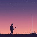 a soothing blues instrumental reflecting peaceful twilight moments.