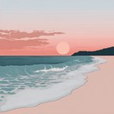 a gentle cumbia melody evoking serene tropical beach sunsets