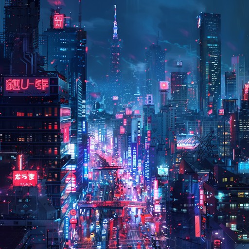 This track takes you on an electrifying journey through a neon lit cityscape, with pulsating rhythms and mesmerizing electronic layers that depict the vibrancy and dynamism of a futuristic metropolis. A perfect blend of energetic beats and immersive atmospheric textures that capture the essence of speed and technology.