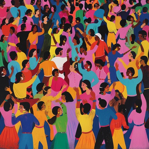 An irresistible cumbia track radiating high energy and joy, featuring lively accordion melodies, strong rhythmic patterns, and a festive mood perfect for dance floors and celebrations.