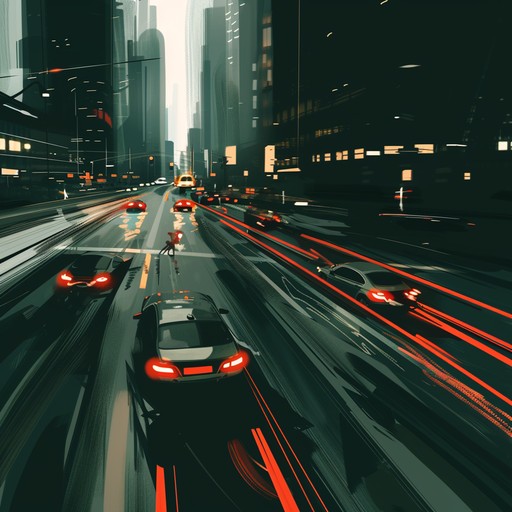 Experience an adrenaline fueled cinematic orchestral piece depicting a high stakes chase across urban landscapes. Thundering percussion and expressive strings drive the relentless action, skillfully illustrating the dramatic ebb and flow of pursuit. This composition is perfect for scenes requiring escalating tension and dynamic shifts.