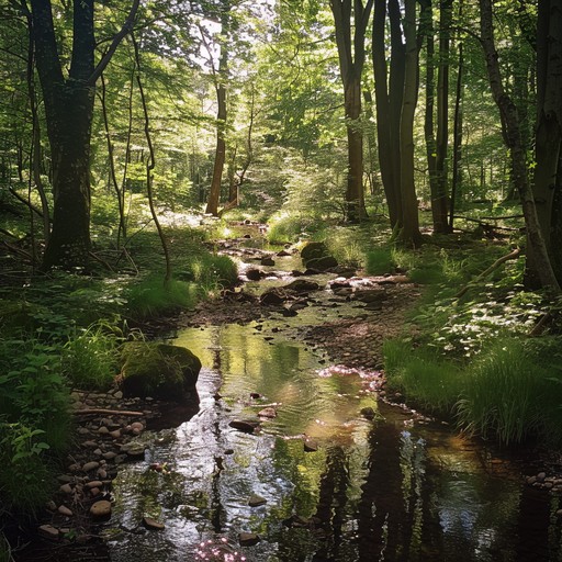 Experience a soothing auditory escape with melodic acoustic guitar passages that evoke the gentle whispers of a serene woodland. Ideal for moments of calm and reflection.