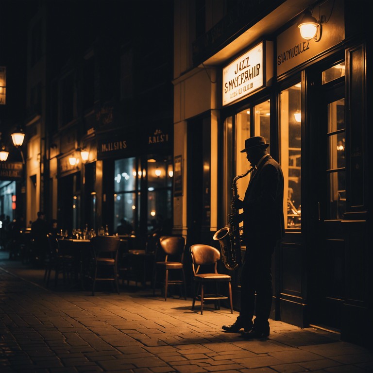 A haunting blend of sultry jazz elements and deep house rhythms evoke a nocturnal, mysterious atmosphere. The saxophone's soulful cries pierce through the electronic beats, creating a seamless fusion that's both chilling and captivating. This piece will transport listeners to a dimly lit, smoky room where shadows dance fluidly across the walls A haunting blend of sultry jazz elements and deep house rhythms evoke a nocturnal, mysterious atmosphere. The saxophone's soulful cries pierce through the electronic beats, creating a seamless fusion that's both chilling and captivating. This piece will transport listeners to a dimly lit, smoky room where shadows dance fluidly across the walls