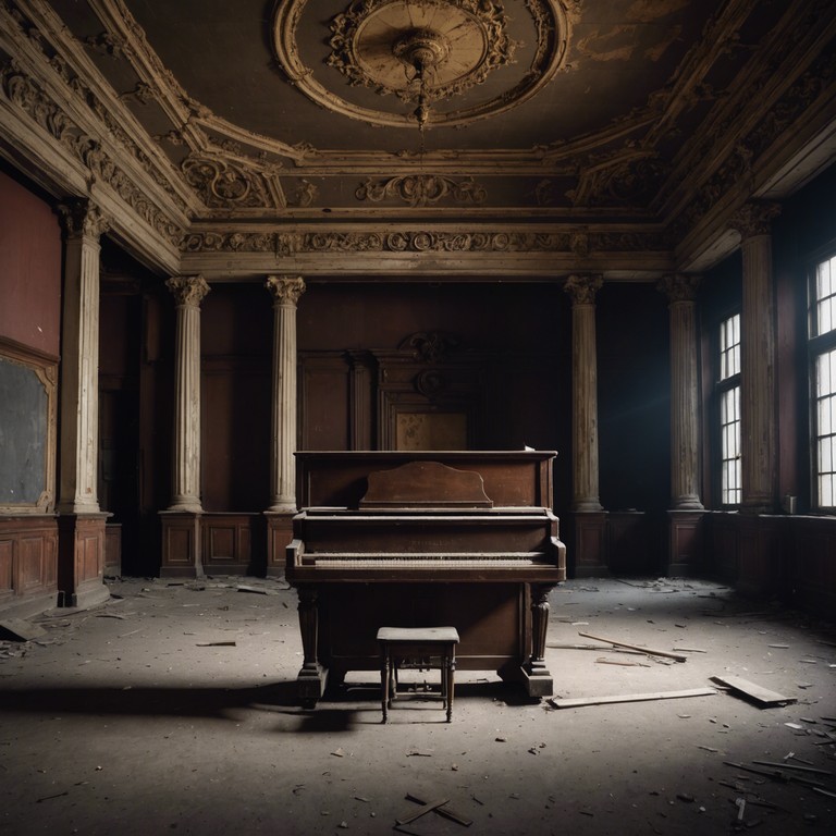 Imagine stepping into an old, forgotten cabaret where the ghosts of performances past play a never ending show. The song uses the haunting resonance of a piano echoing against ornate, cobweb laden walls to evoke a sense of something beautiful yet unsettling.