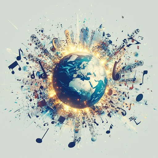 An instrumental piece that blends vibrant rhythms and melodies from different cultures, featuring energetic beats and uplifting harmonies, creating a spirited celebration of global unity through music.