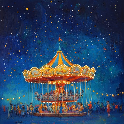 Experience the cheerful vibes of a merry go round parade brought to life through a lively composition filled with playful melodies and energetic rhythms. Perfect for capturing festive, magical moments.