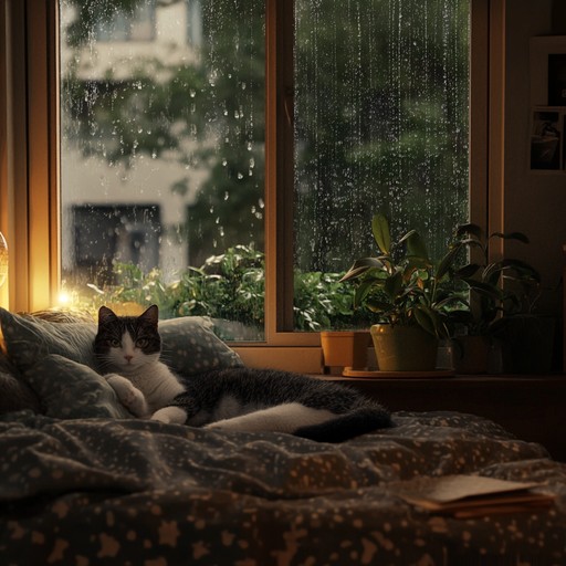 Capture the essence of a tender, rainy afternoon with soft lofi soundscapes that make you ponder life’s gentle uncertainties and memories. The melodies soothe as they evoke pensive feelings and quiet introspection.