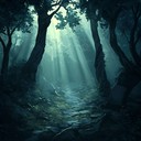 mysterious sounds echo through dark, enchanted woods.