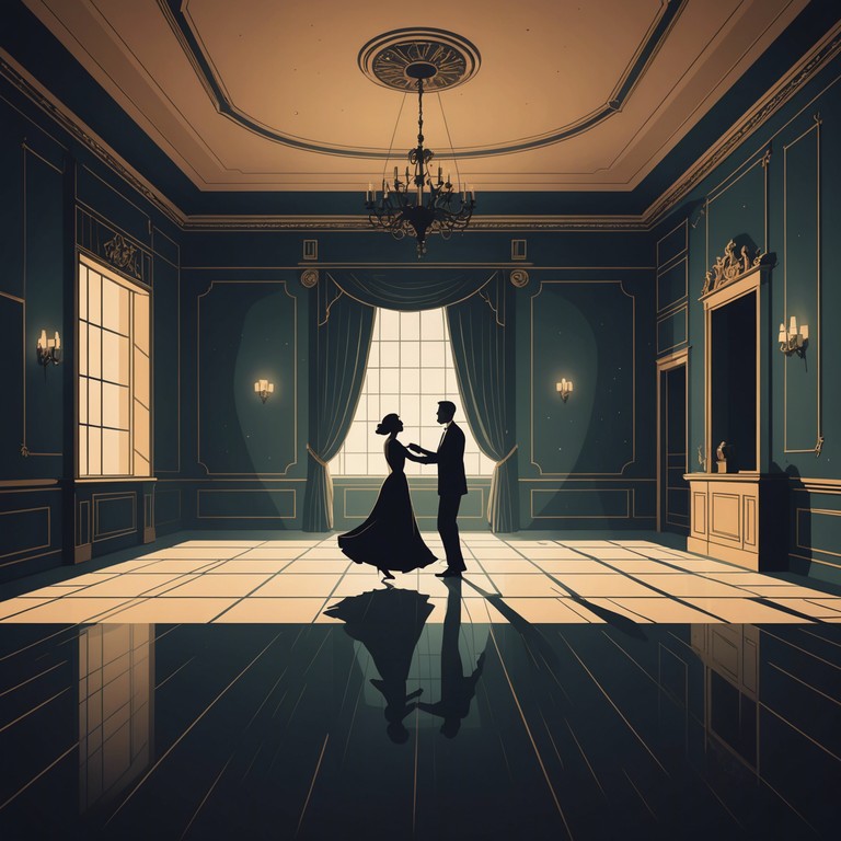 Imagine a song where each note floats as a soft, haunting echo in an abandoned ballroom, capturing a spectral dance of shadows in the dim light. The tune slowly builds with a mesmerizing, almost hypnotic quality, as if conjuring spirits from the ornate, dust laden corners of the room.