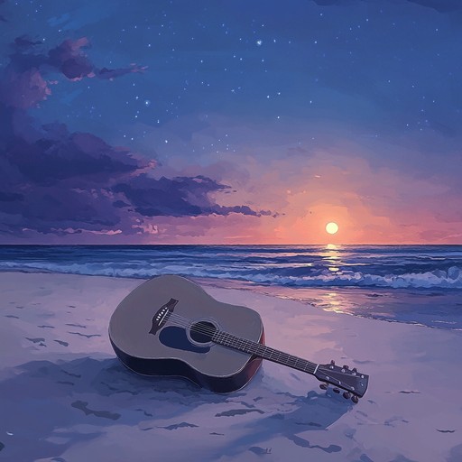 A gentle instrumental with smooth guitar and soft rhythms, capturing the peacefulness of an evening by the sea