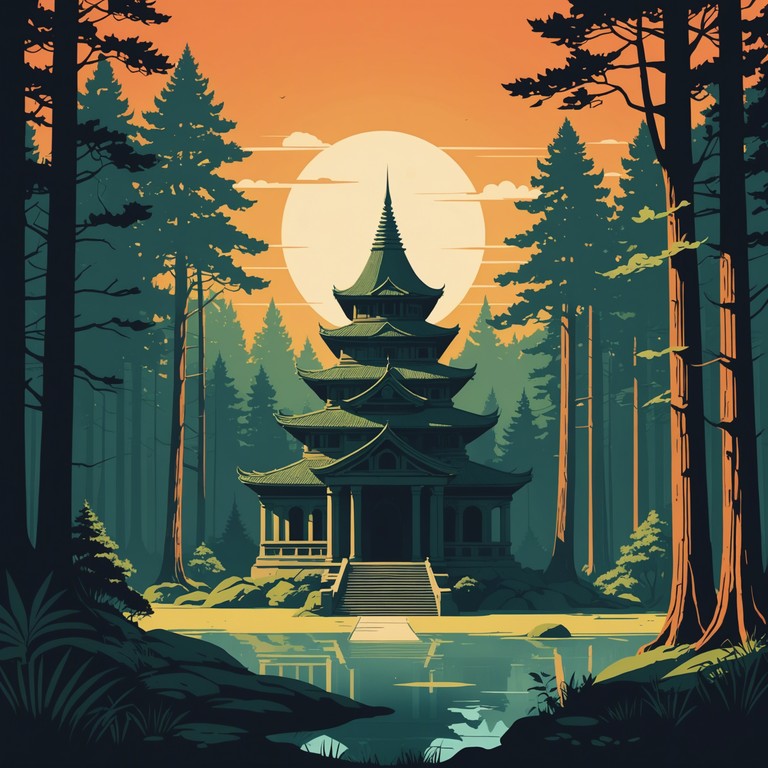 This track transports listeners to an ancient temple hidden within a mystical forest. The ethereal soundscape incorporates delicate reverberations that mimic the whispers of age old spirits. Designed to stir the soul and inspire a deep connection to the past, the music flows like a gentle stream, immersing the listener in a serene yet profound auditory experience.