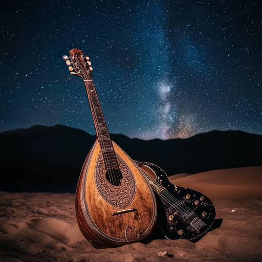 A fusion of grunge guitars and traditional oud melodies, creating a haunting instrumental piece that evokes the mystique of desert nights.