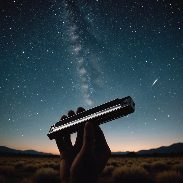 Evoking the image of an individual rising above challenges, the accompanying harmonica brings both a rustic and celestial quality, showing advancement despite adversity.