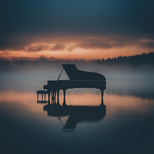 A haunting piano melody intertwines with atmospheric synths, creating a sorrowful soundscape that evokes feelings of loss and introspection. The slow tempo and subtle dynamics enhance the reflective nature of the piece, making the listener feel as if they are wandering through twilight memories.