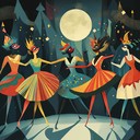 an instrumental capturing a dramatic carnival's mysterious night dance.