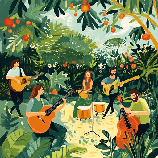 An exuberant rock anthem combining catchy guitar hooks, buoyant bass, and driving drums, perfect for summertime festivities. The music embodies carefree laughter, the warmth of sun filled afternoons, and spontaneous adventures, setting an upbeat and joyful tone.